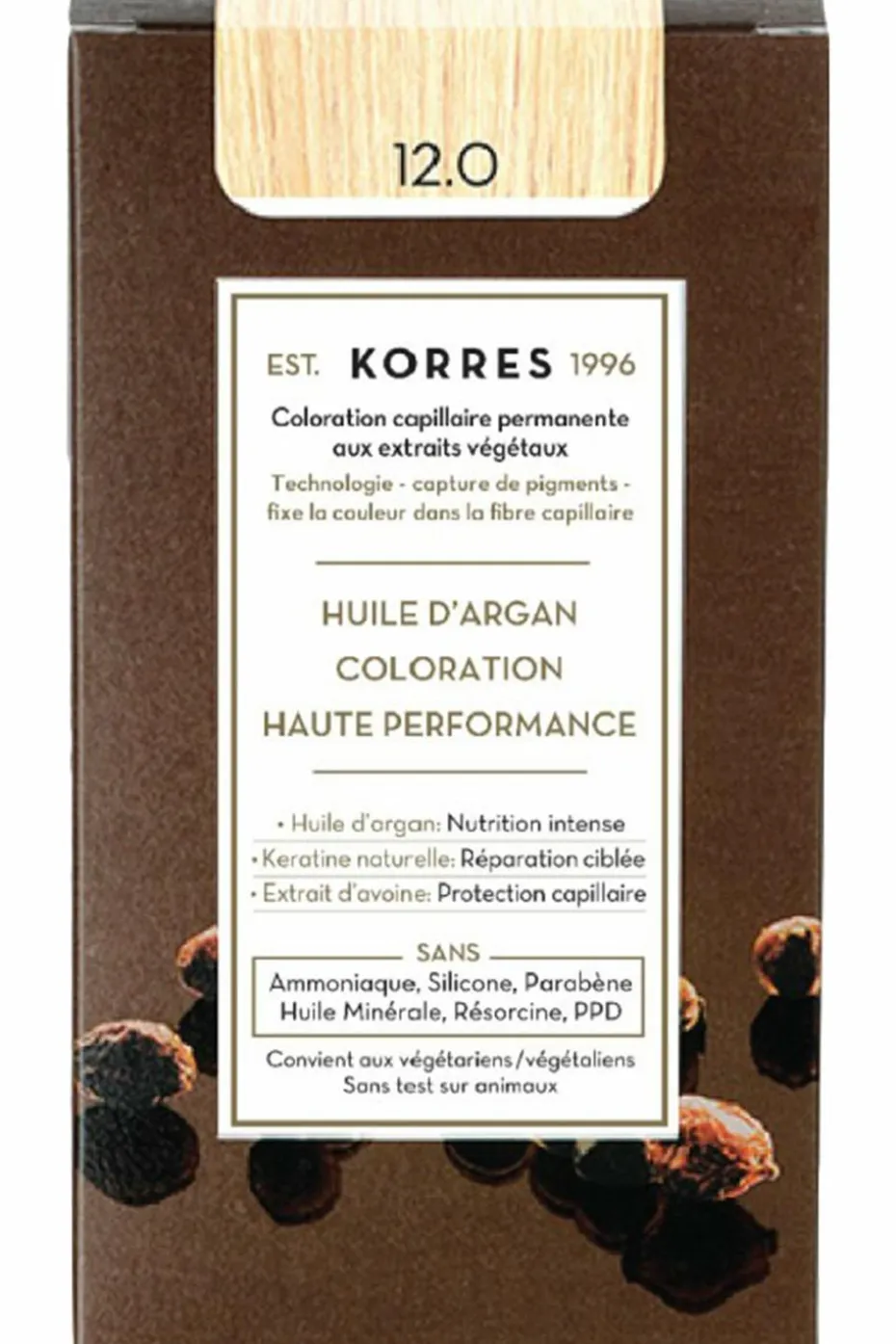 Coloration permanente huile d’argan