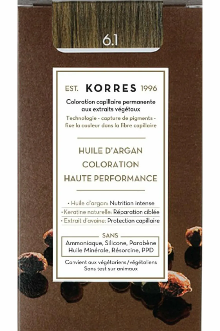 Coloration permanente huile d’argan