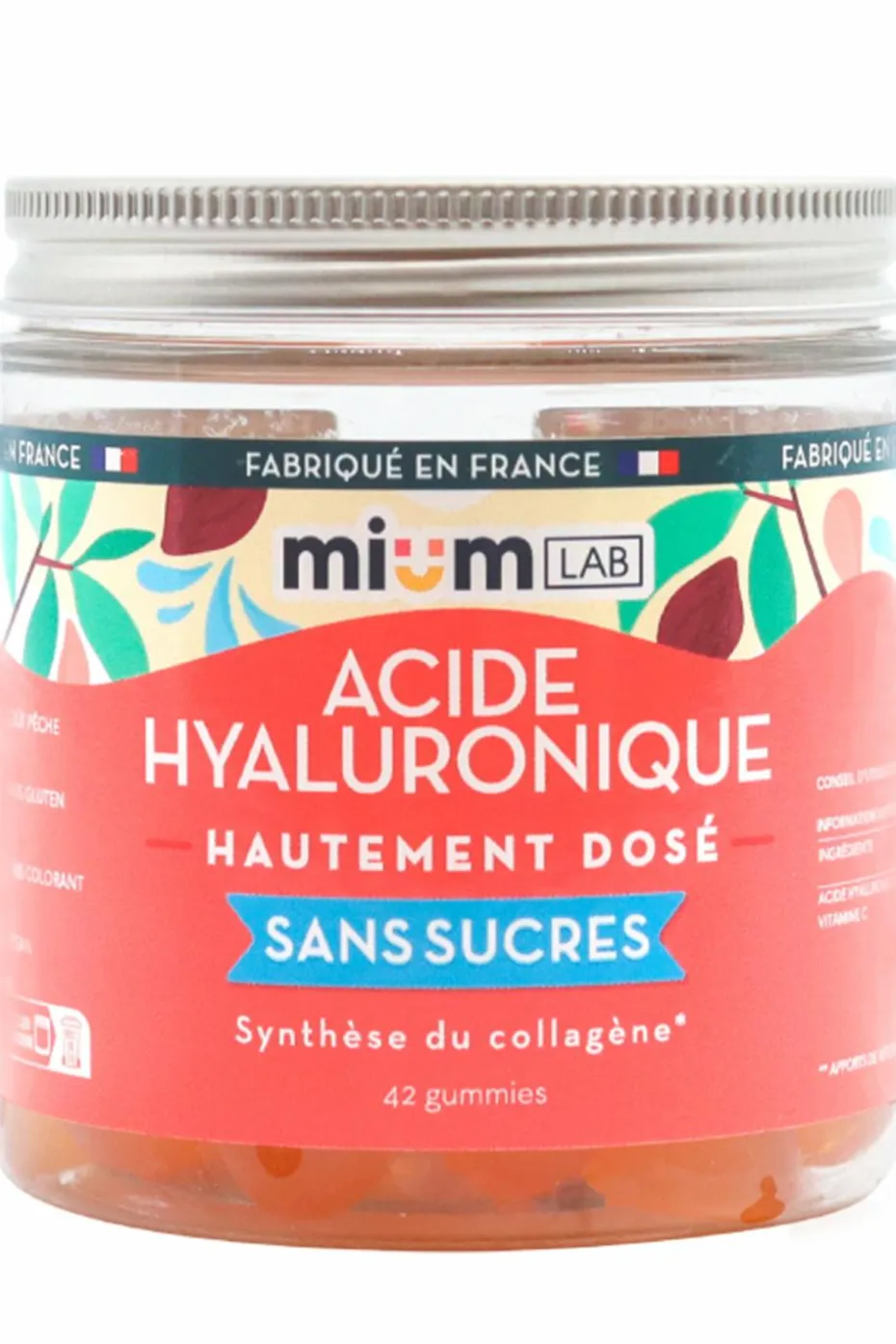 Compléments alimentaires gummies Acide Hyaluronique sans sucres