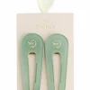 Duo de barrettes vert d’eau