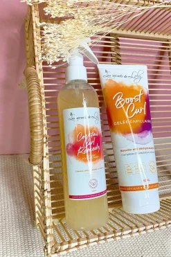 Duo de soins sans rinçage hydratant et réparateur pour cheveux secs et abîmés