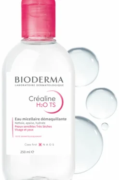 Eau micellaire démaquillante peaux très sèches Créaline T.S. H2O