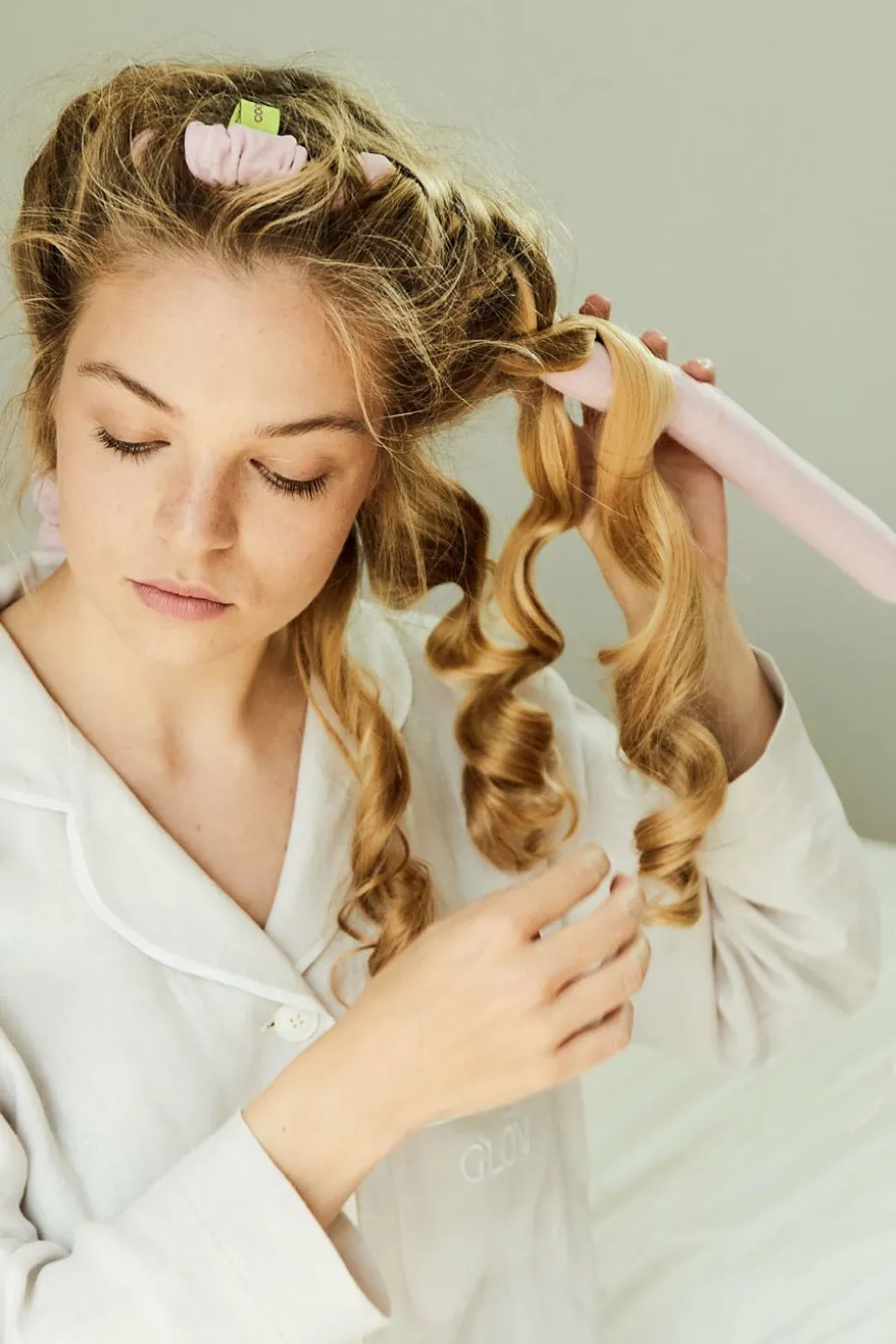Kit d’outils pour boucler les cheveux sans chaleur Coolcurl™ rose