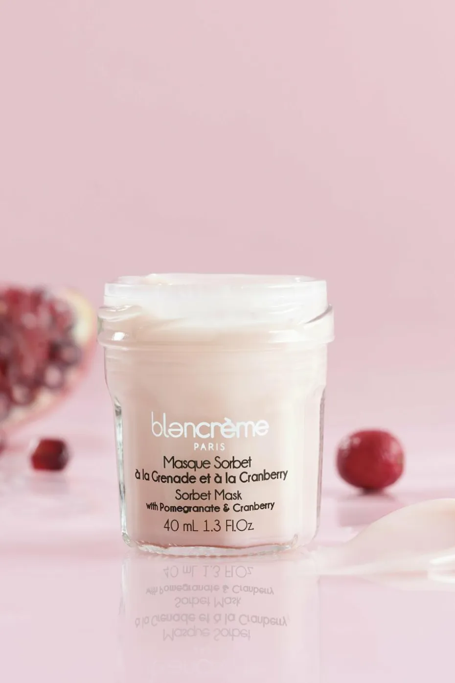 Masque visage éclat sorbet cranberry & grenade