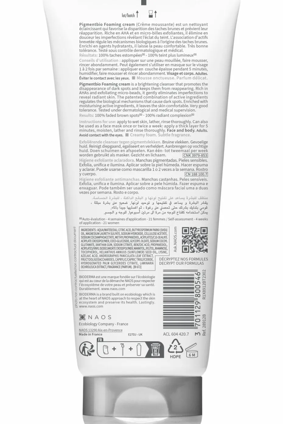 Nettoyant moussant Pigmentbio anti-taches